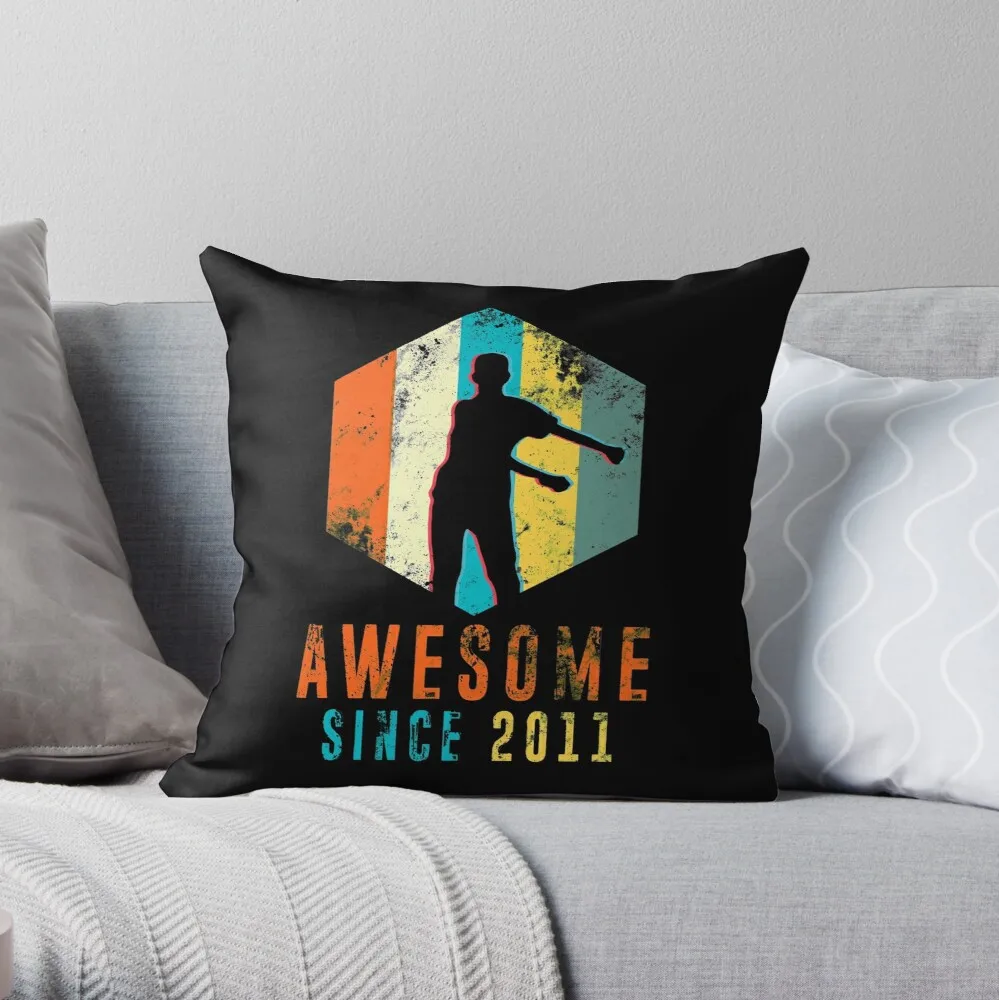 

Awesome Since 2011 Vintage 2011 - Floss Dance 8th Birthday Throw Pillow Pillow Case Polyester Home Decora Pillowcases