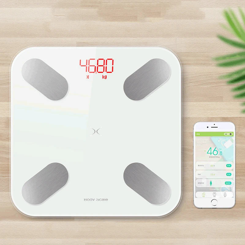 

Toughened Glass Bathroom Scales Floor Digital Body Fat Scales iso Electronic Smart Weighing Scales with APP Scales Electronic