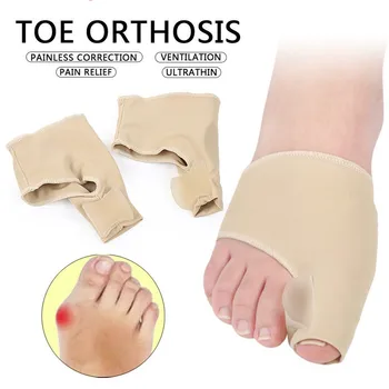 

2Pcs=1Pair Toe Separator Hallux Valgus Bunion Corrector Orthotics Feet Bone Thumb Adjuster Correction Pedicure Sock Straightener