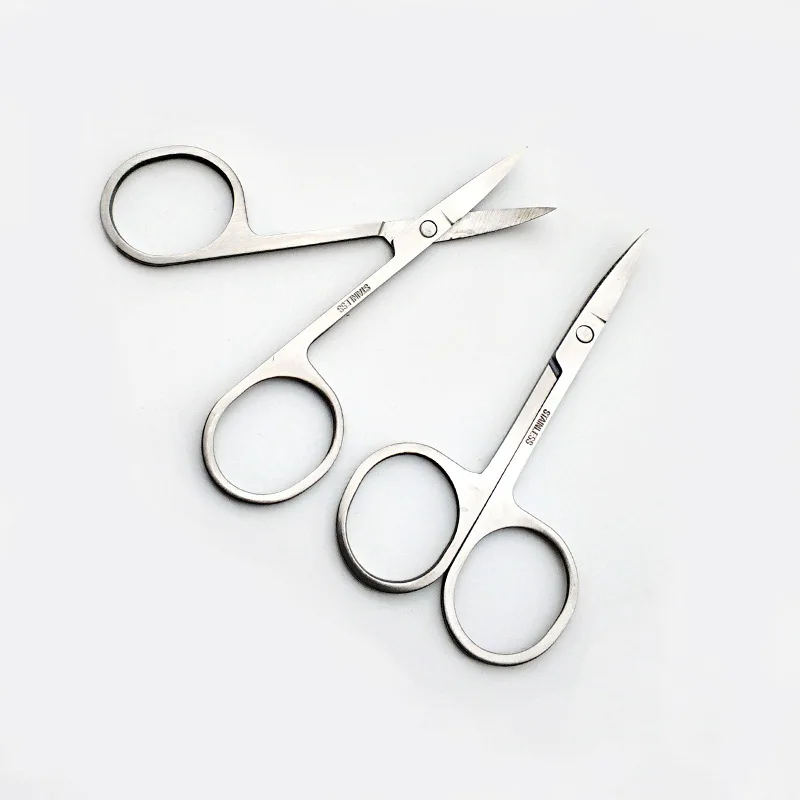 Stainless Steel Small Nail Tools Eyebrow Nose Hair Scissors Cut Manicure Facial Trimming Tweezer Makeup Beauty Tool 2