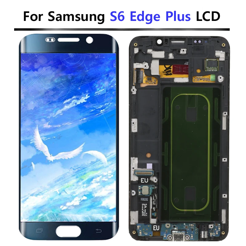 100% протестированный Оригинальный ЖК-дисплей с рамкой для SAMSUNG Galaxy s6 edge plus G928 G928F