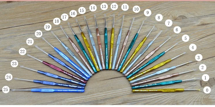 Japan Hiroshima tools Tulip superfine 0.35mm 0.40mm 0.45mm Crochet hook 1  order=1pc