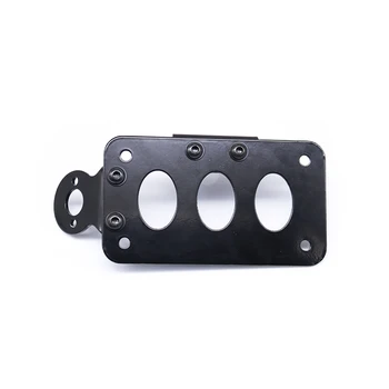 

Black Motorcycle Brake Tail Light Holder License Plate Side Mount Bracket Scooter Offroad Cafe Racer Old School Bobber Touring