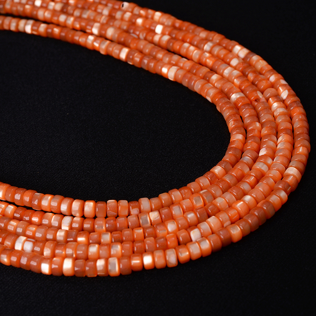 Natural Shell Beads 2x4mm Cylinder Loose Spacer Bead for Jewelry Making DIY Necklace Bracelet Earrings Charms 180pcs