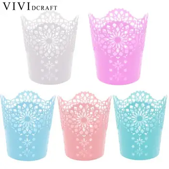 

Hollow Pen Pencil Holders Storage Makeup Brush Holder Flower Pot Vase Desk Accessories Flower Holder Organizer Desk Pen N9T7