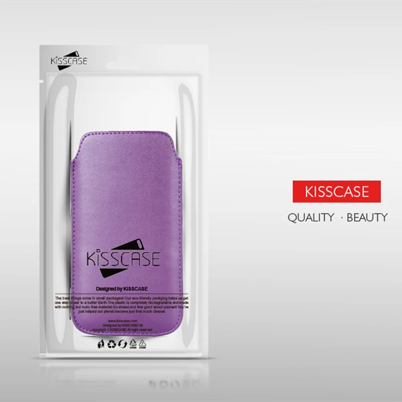 Универсальный кожаный чехол KISSCASE 5 дюйма для iPhone 5S SE 7 6 S Plus Samsung Galaxy S6 S7 Edge Xiaomi Mi5