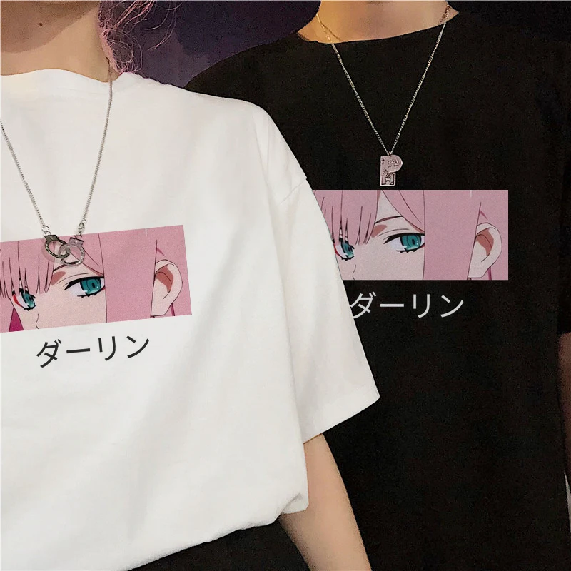 Женский топ в стиле Харадзюку Darling In The Franxx свободный винтажный с принтом японских