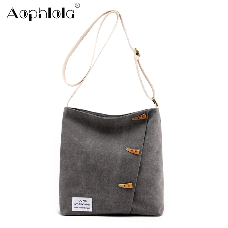 

Woman Canvas Handbags Casual Lady Casual Shoulder Bags Girls Crossbody Pack Vintage Solid Small Ladies Totes Bolsas