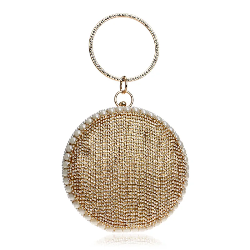 

New Style Surplus Power Circle Handbag Women's Rhinestone Evening Bag Bag