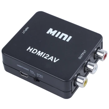 

HOT MINI HDMI to 3RCA CVBS Composite Video AV Converter Adapter TV PS3 VHS VCR DVD Black