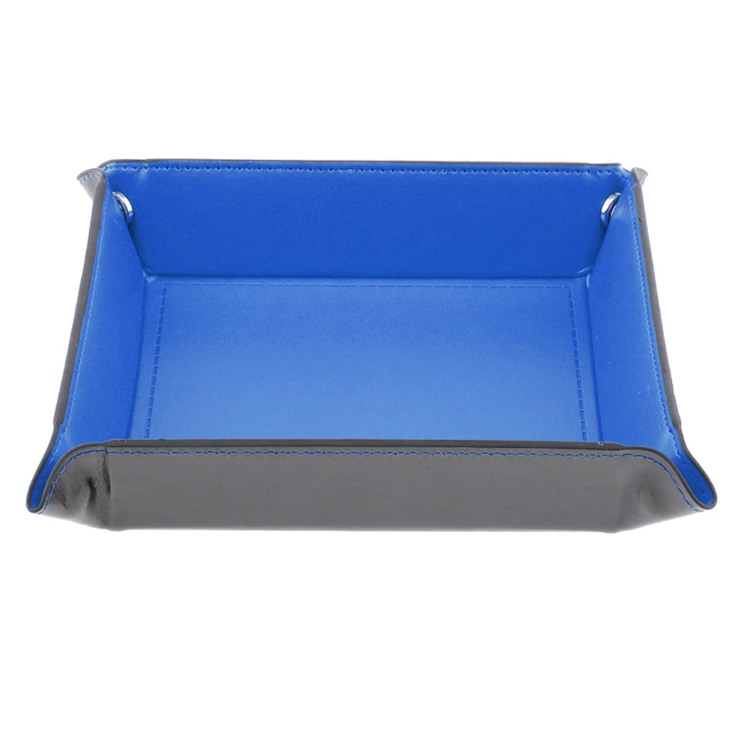 Dice Tray PU Leather Dice Rolling Tray Holder for Games Like RPG, DND, Drinking Bar Board Game Supplies
