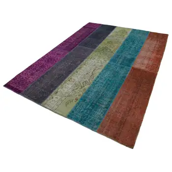 

205x290 Cm Multicolor Handmade Patchwork Rug-7x9 Ft