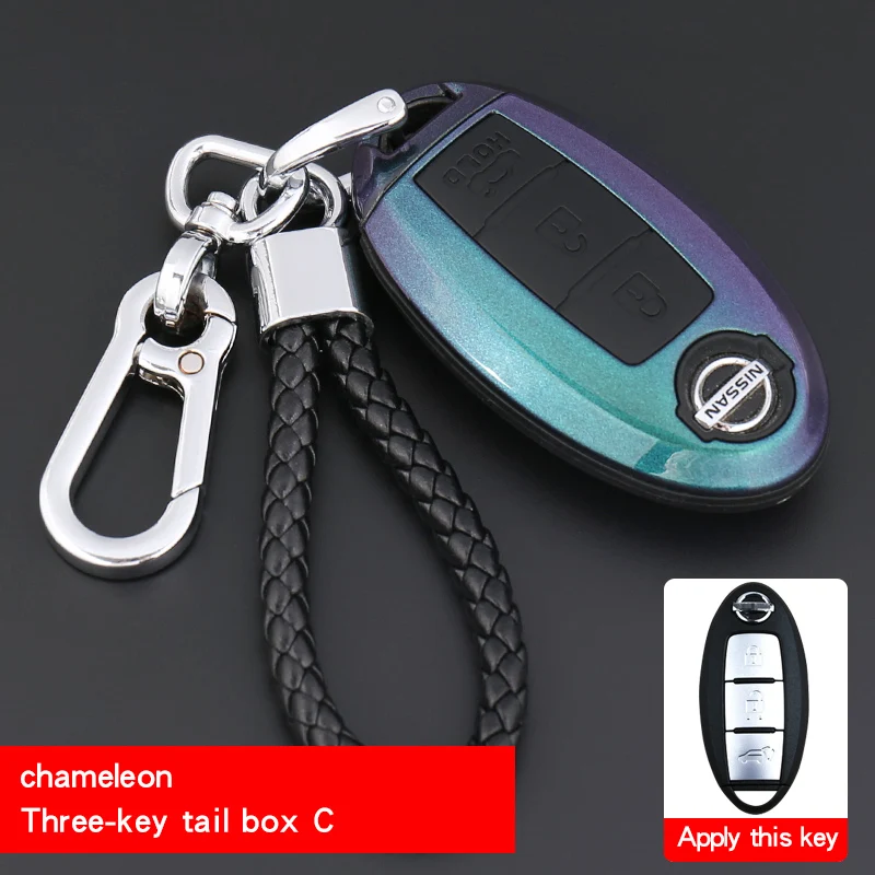 Applicabl toNissan sylphy T-trail Qashqai Teana Bluebird Tiida муранский автомобильный чехол для ключей с пряжкой силиконовый материал ударопрочный