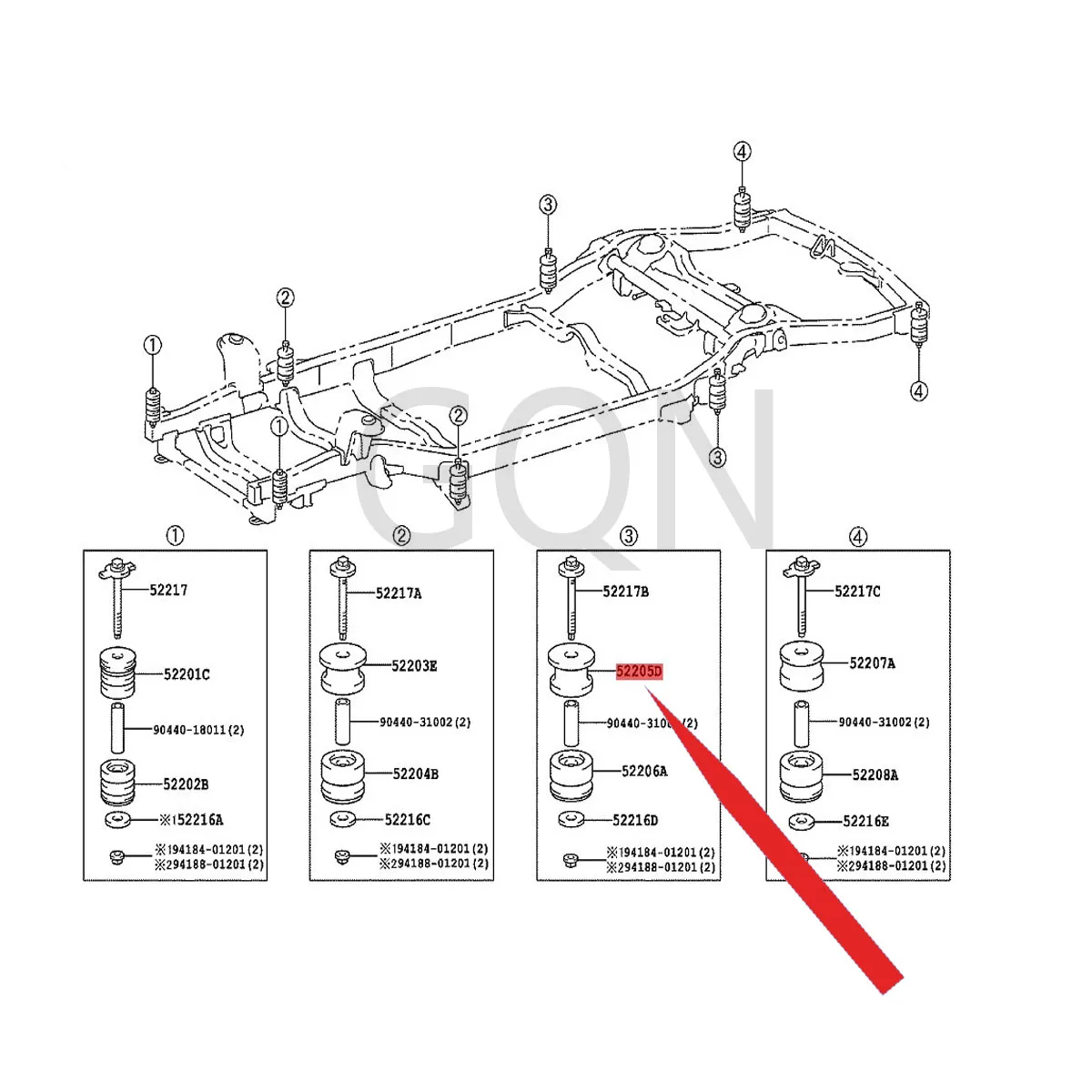 

Cab Suspension Upper Cushion Sub-assembly 2010-Toy ota FJC RUI SER HIL UXS URF LAN DCR UIS EPR ADO Rubber Cushion L/R