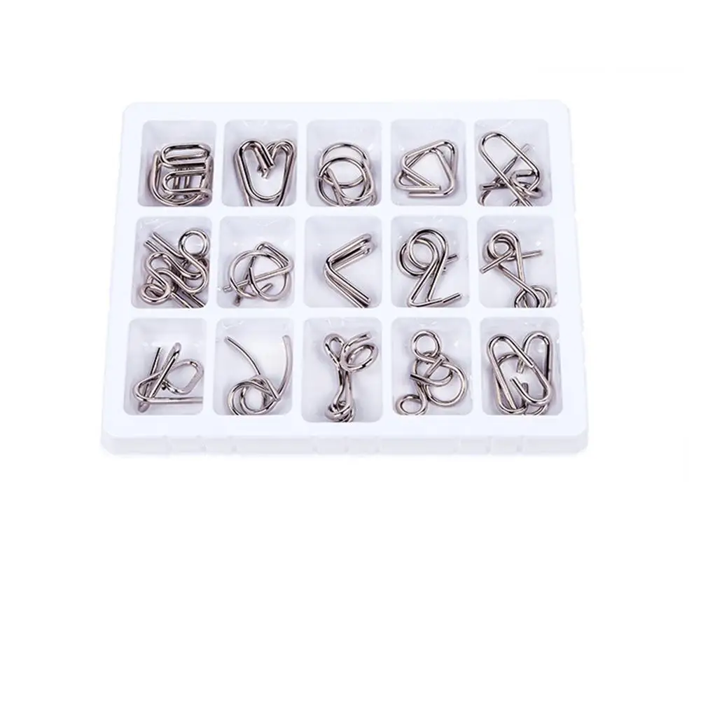 Hobbyline 15 шт./компл. IQ металлическая головоломка магический провод игровые игрушки