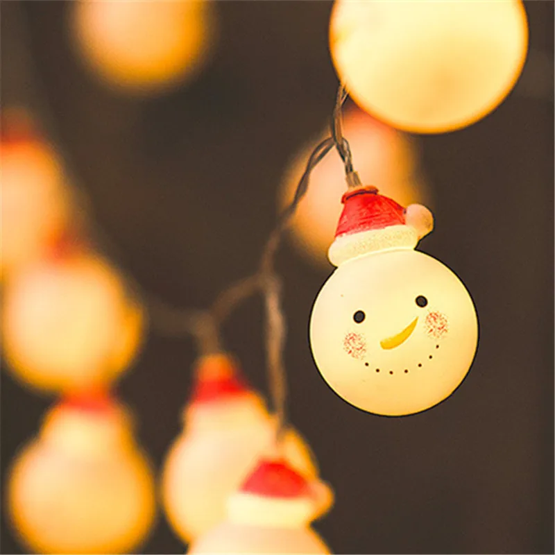 Рождественская елка, украшения со снеговиком, светодиодный, гирлянда, гирлянда для дома,, рождественские украшения, Navidad Natal, год, Q