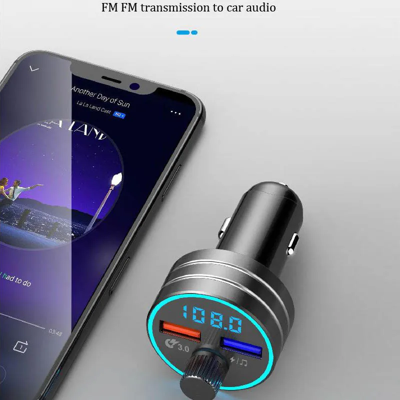 Новый Автомобильный MP3 плеер автомобильный Bluetooth fm передатчик беспроводной аудио