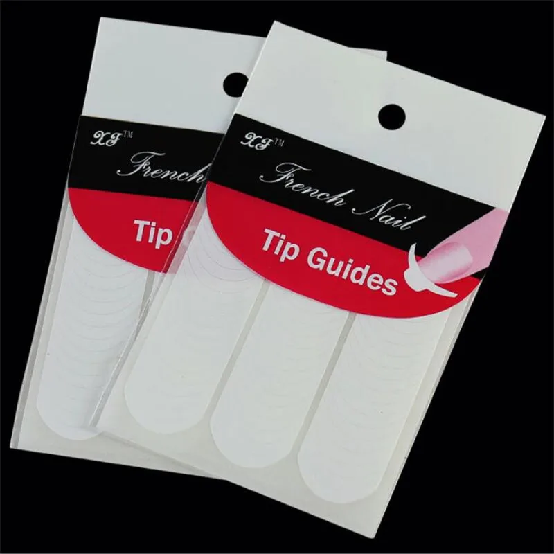 Nail Art Tools 48/480pcs Sticker Stencil Tips Guide French Manicure Decals Form Fringe DIY 3D Styling