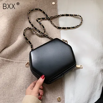 

[BXX] PU Leather Mini Crossbody Bags For Women 2020 Winter Retro Style All-match Shoulder Messenger Bag Handbags Purses HJ629