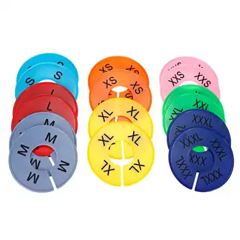

16pcs DIY Baby Clothing Size Dividers Plastic Clothe Marking Ring Size Dividers Garment Size Tags Round Hangers Rack