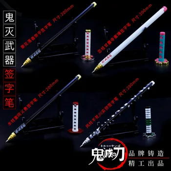 

1pcs Anime Demon Slayer Kimetsu No Yaiba Gel Pen Kamado Tanjirou Nezuko Ballpoint Pen 0.5 Black Refill Pens Weapon sword sword