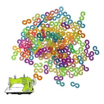 

125Pcs Loom S Clips Rainbow Colored Refill S-Clips for Connecting Loom Band Jewelry Bracelets Making Tool