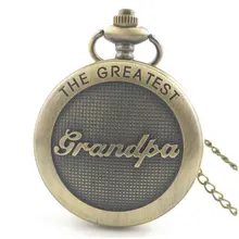 GENBOLI 1 шт. винтажные антикварные Круглый циферблат кварцевые карманные часы Санта Клаус ожерелье с надписью часы для мужчин и женщин лучшие подарки