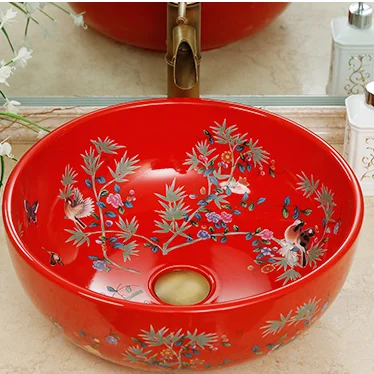 Jingdezhen keramik waschbecken waschbecken Keramik Zähler Top