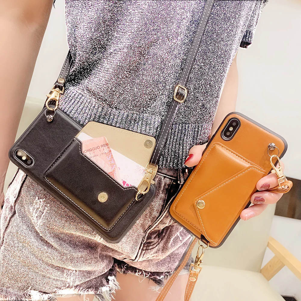 Роскошный кожаный чехол для iPhone X Xs Max XR 7 кошелек с карточным задним чехлом 6 6S 8 Plus