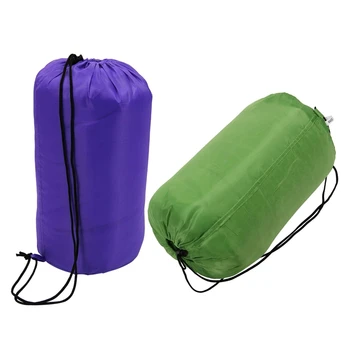 

2x Adult Single Camping Waterproof Suit Case Envelope Sleeping Bag Purple & Green