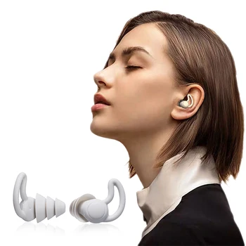 

1pair Silicone Ear Plugs Noise Reduction Earplugs Waterproof Anti-Noise Sound Insulation Prevention Sleeping Aid Ear Protections