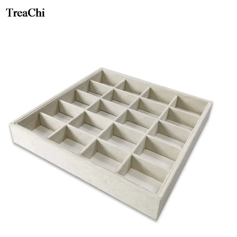 New 24 Grids Counter DIY Jewelry Storage Tray Ring Box Bead Pendant Stud Organizer Earring Holder Case 23*23*3.5cm | Украшения и