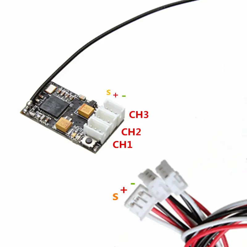Микроприемник DasMikro 2 4 ГГц ASF CH3 для автозапчастей KO Propo Mini Z AMZ AMR RC|Детали и