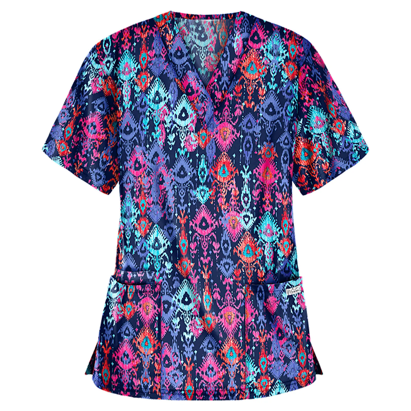 Digital Prints Nurse Uniform Women Short Sleeve V-neck Tops Medical Working Thanksgiving Uniformes Clinicos Mujer 2021 | Тематическая