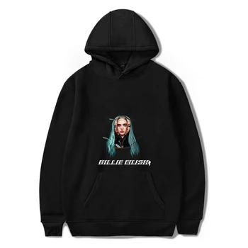 

American female singer Billie Eilish Pirate Baird O'Connell print Hooded sweatshirt Women/Men Clothes Casual Hoodies sweatshirt