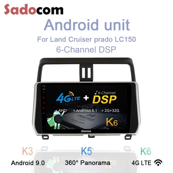 

10.1" DSP Android 9.0 4GB RAM 8 core Car DVD player autoradio Audio Auto Multimedia car radio For Land Cruiser prado LC150