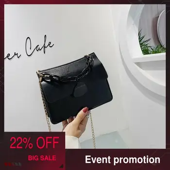 

Woman Fashion Crossbody Bag Luxury Vintage High Quality Leather Handbag Metal Chain Shoulder Strap Perfume Change Saddle Bag