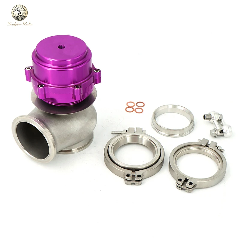 Racing Billet Aluminum Car 60MM Vband V60 Flange Turbo Wastegate For BMW Subaru Honda