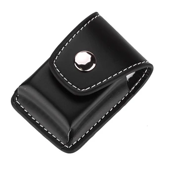 

1Pc Windproof Zip Cigarette Lighter Gift Bag Small Box Case For Super Match High Leather Cover Men Box Holde