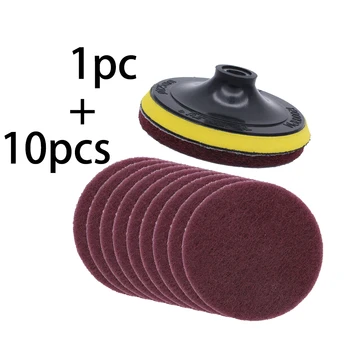 

11Pcs 125mm Angle Grinder Scouring Cloth Disc Scour Tools Car Scouring Pad Backing Pad fleece fabric