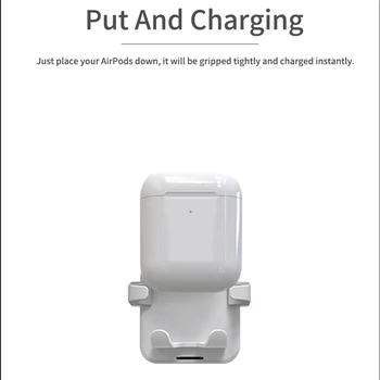 

New Car Wireless Charger with Micro USB Output for Airpods 2 Bluetooth Wireless Earbuds Charger usb Charging Case for Airpods