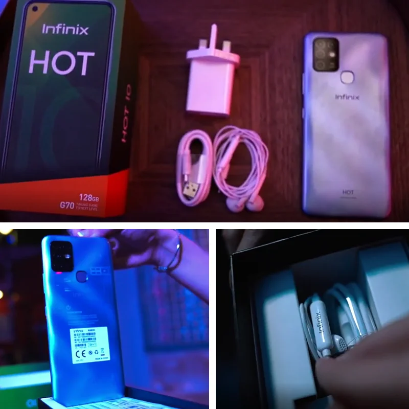 infinix new mobile Infinix Hot 10 Lite Smartphones 6.6"HD+ Waterdrop Display 5000mAh 13MP Triple Camera 8MP Selfie Camera Fingerprint & Face Unlock infinix new