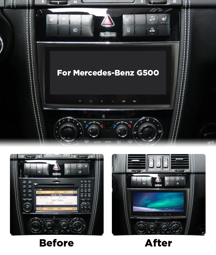 Discount Android 7.1 8.8 Inch Car Multimedia Player For Mercedes Benz G500 GPS Audio Radio Navigation Multimedia Radio HeadUnit 1