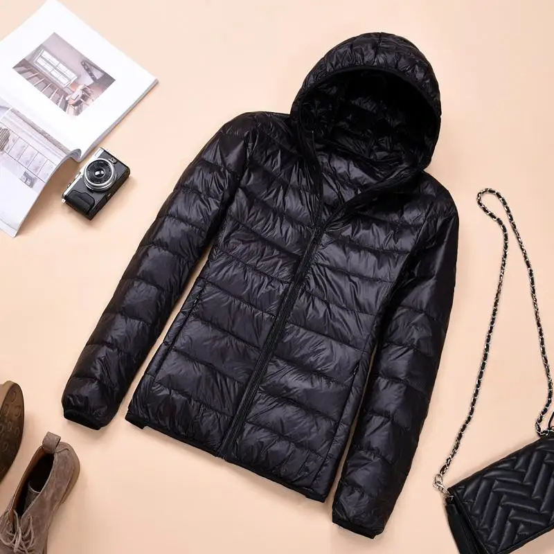 astounding  2018 Womens Autumn Jackets Fashion Ultra-thin with Hooded Ladies Slim Coats Plus Size 4XL 5XL 6XL 9