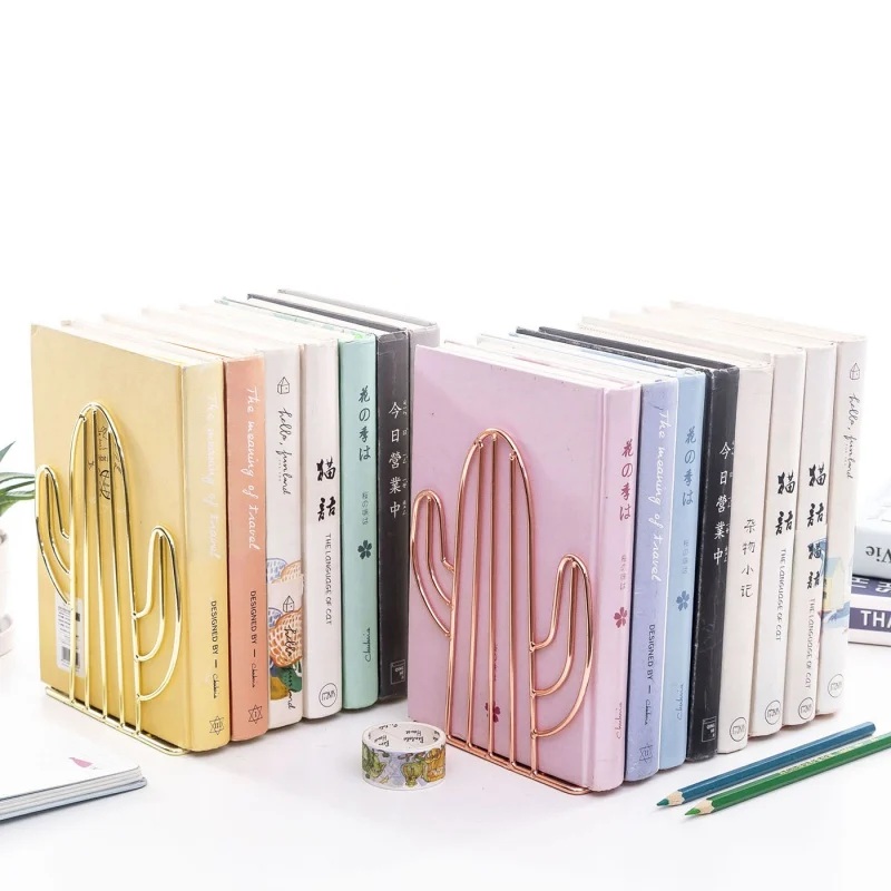 Железный провод книжные концы кактус дизайн Художественный альбом держатель стойка для дома для офиса и библиотеки школьные украшения