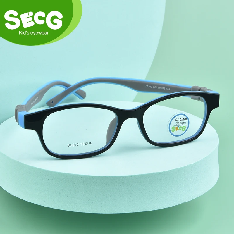 SECG Optical Children Glasses Frame eyeglasses frames eyeglass frames optical glasses TR90 Silicone Glasses Children Flexible Protective Kids Diopter Eyeglasses Rubber