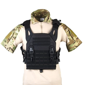 

Hunting Tactical Airsoft JPC Vest With Quick Release Buckle Molle Laser Cut Accessories 600D Nylon PVC Coating Men Black