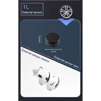 

U912 Car TPMS Tire Pressure Monitoring System LCD Display Auto tyre Alarm E7CA