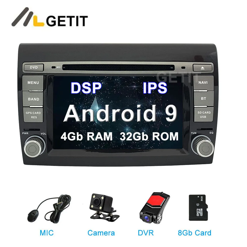 

DSP IPS Android 9 Car DVD Multimedia Player for Fiat Bravo 2007-2012 Car Radio Stereo GPS Navigation