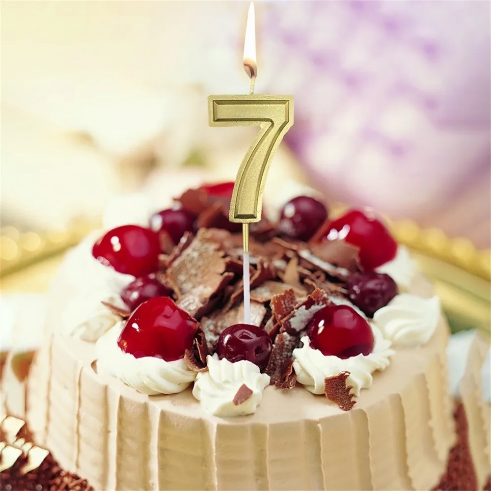 Свеча на день рождения, восковые свечи, золотые цифры, декоративный декор торта, для взрослых и детей, для вечеринки, bougie anniversaire kaarsen candele, новинка 2
